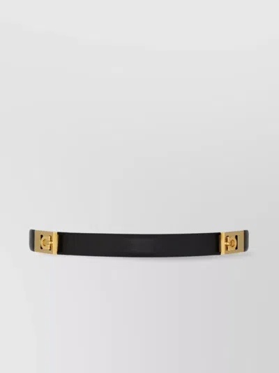 Ferragamo Woman Adjustable Gancini Belt In Black