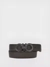 Ferragamo Reversible Gancini Belt In Gray