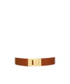 Ferragamo Fixed Gancini Brown Belt In Brown