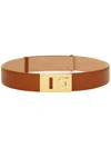 Ferragamo Fixed Gancini Brown Belt In Brown
