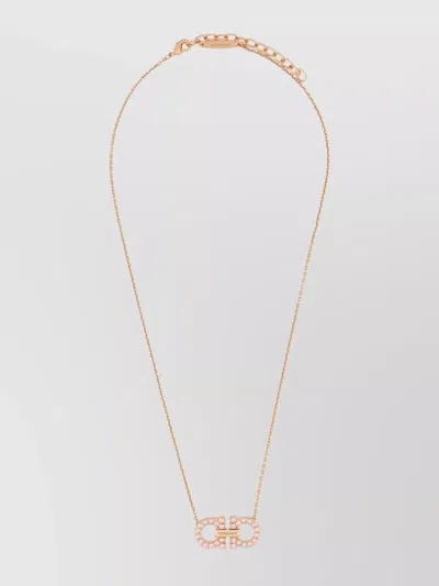Ferragamo Adjustable Length Chain Necklace In Gold