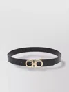 Ferragamo Men's Reversible And Adjustable Gancini Belt In Black