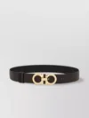 Ferragamo Adjustable Length Gold-tone Buckle Smooth Finish In Brown