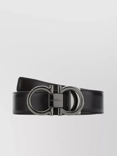 FERRAGAMO ADJUSTABLE LENGTH METAL BUCKLE SMOOTH FINISH