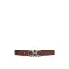 Ferragamo Adjustable Reversible Gancini Belt In Brown