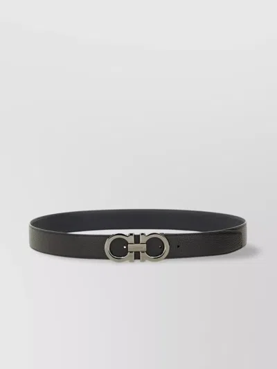 FERRAGAMO ADJUSTABLE REVERSIBLE TEXTURED BUCKLE BELT