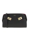 Ferragamo Adjustable Shoulder Strap Shoulder Bag In Black