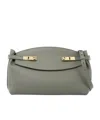 Ferragamo Adjustable Shoulder Strap Shoulder Bag In Gray