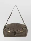 Ferragamo Adjustable Strap Suede Shoulder Bag