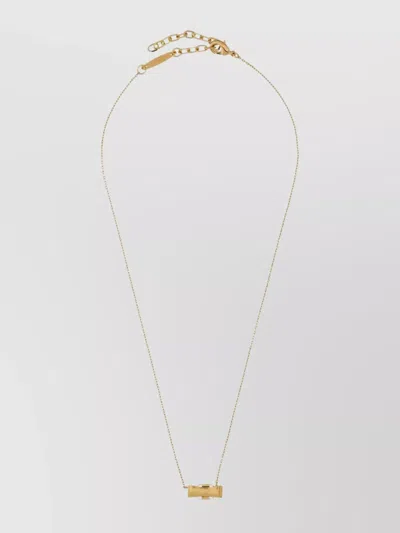 Ferragamo Adjustable Vara Bow Chain Necklace In Gold