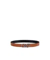 Ferragamo Reversible And Adjustable Gancini Belt In Black