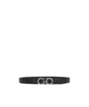 Ferragamo Adjustable Waist Belt In Black