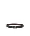 Ferragamo Adjustable Waist Belt In Black