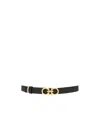 Ferragamo Adjustable Waist Belt In Black