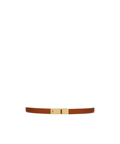 Ferragamo Adjustable Waist Belt In Brown