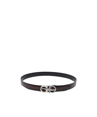 Ferragamo Adjustable Waist Belt In Brown