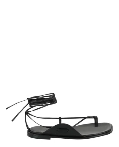 Ferragamo Agena Ankle Strap Sandals In Black