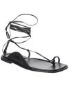 Ferragamo Agena Leather Sandal In Black