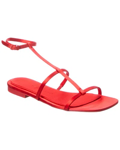Ferragamo Aglalia Ankle Strap Flat Sandals In Red