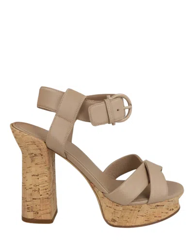 Ferragamo Ain 85 Cork Platform Sandals In Brown