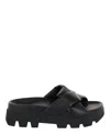 Ferragamo Braided Leather Air Lug Slides