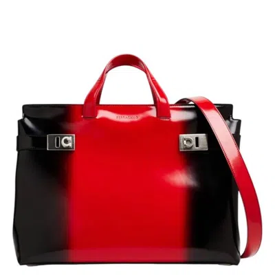 Ferragamo Airbrush Deconstructed Hybrid Tote Bag In Red