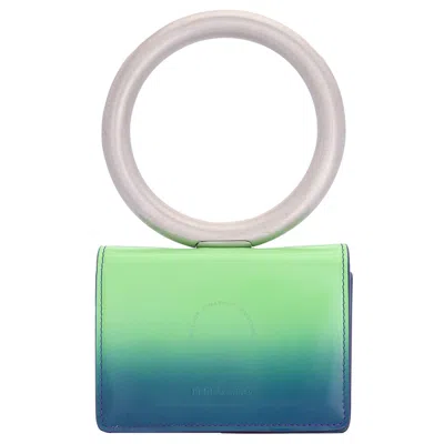 Ferragamo Airbrushed Micro Pouch In Green