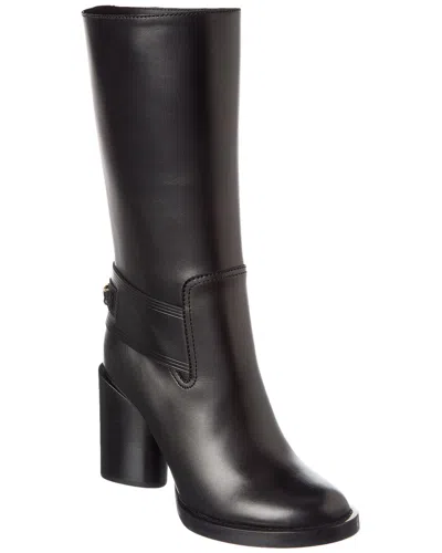 Ferragamo Alan 85 Leather Boot In Black
