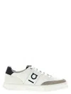 Ferragamo White Lace Up Sneakers In White