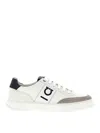 Ferragamo Men Low-top Sneaker With Gancini In White