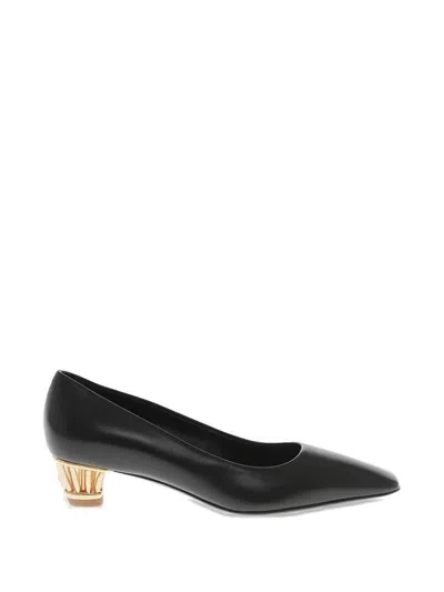 Ferragamo Alessya Cage-heel Pumps In Black