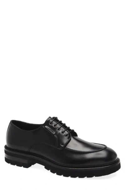 Ferragamo Alf Apron Toe Oxford In Black