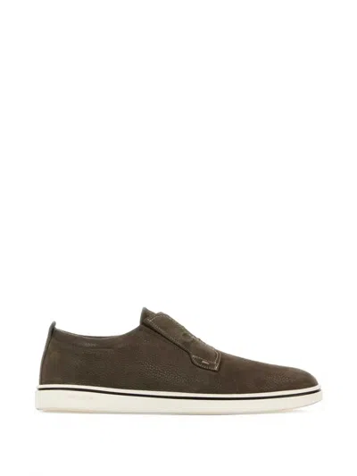 Ferragamo Alfie Grained Leather Loafers In Green