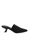 Ferragamo Algedi 55 Leather Mules In Black
