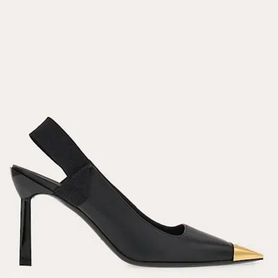Ferragamo Alhena 85 Pointed-toe Slingback High Heels In Black