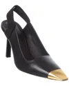 Ferragamo Alhena Leather Slingback Pump In Black