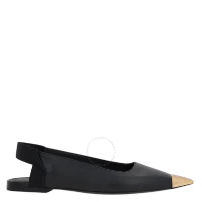 Ferragamo Alhena Nappa Slingback Flats In Black
