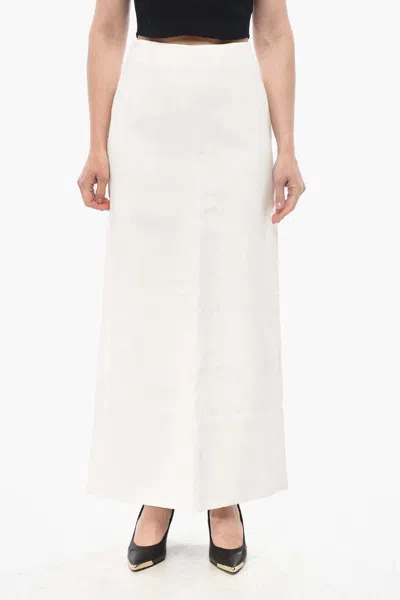 Ferragamo A-line Skirt With Back Vent In White