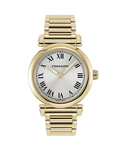 Ferragamo Allure Watch, 36mm In Silver/gold