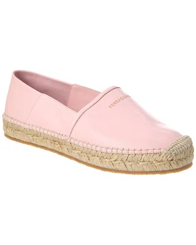 Ferragamo Alma Leather Espadrille In Pink