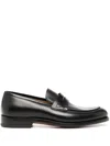 Ferragamo Almond-toe Leather Loafers In Black