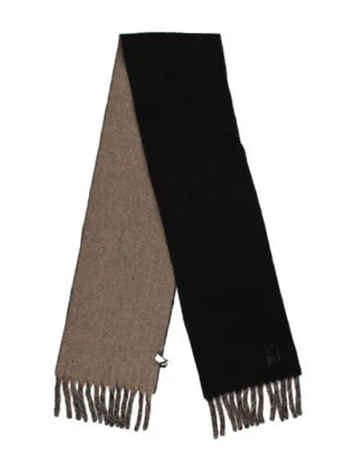 Pre-owned Ferragamo Alpaca Scarf W/ Tags In Black