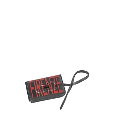 Ferragamo Alphabet Printed Wallet In Black