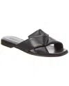 Ferragamo Alrai Origami Knot Slides In Nappa Leather In Black