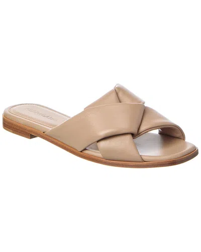 Ferragamo Alrai Leather Sandal In Brown