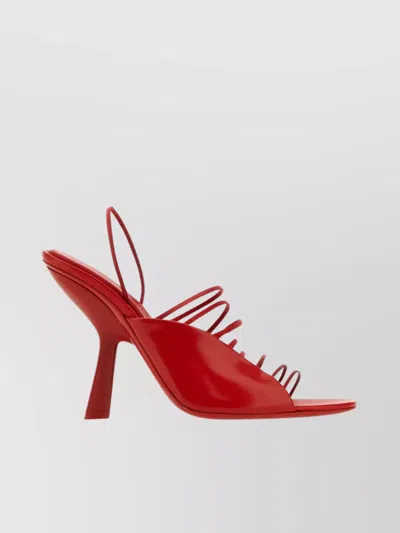 FERRAGAMO ALTAIRE LEATHER SANDALS GLOSSY FINISH