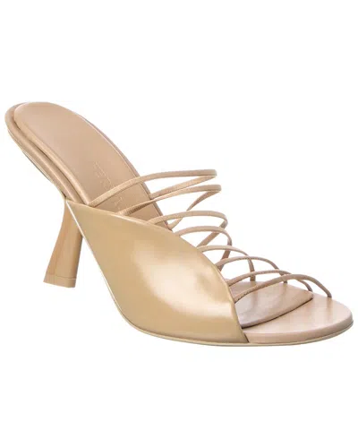 Ferragamo Altaire Strappy Leather Sandal In Neutral