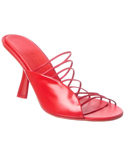 Ferragamo Altaire Strappy Leather Sandal In Red