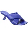 Ferragamo Woman Sandals Bright Blue Size 7.5 Lambskin In Blue