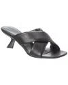 Ferragamo Women's Lambskin Crossover Slip-on Heels In Black